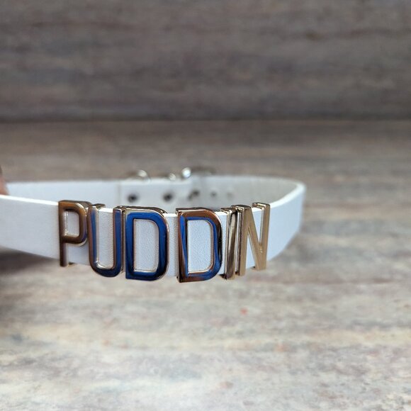 White Puddin Harley Quinn Choker Necklace 3/4' W NWT - Picture 2 of 7